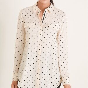 NWT Chico’s Foulard Dot Print Easy Blouse Shirt